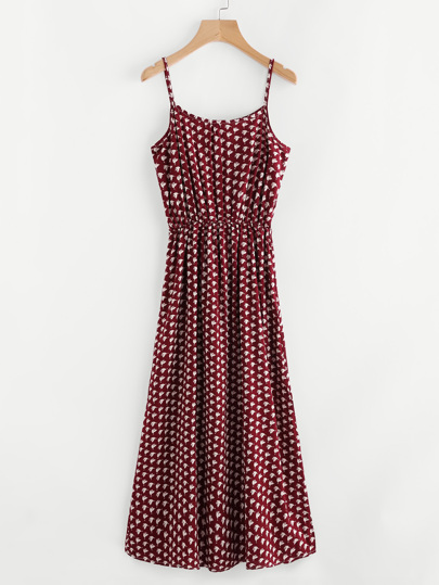 Cami Kleid mit nahtlosem Muster