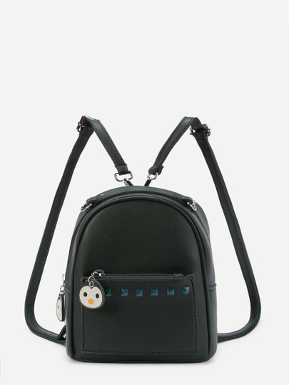 Rucksack mit Nieten und abnehmbarem Riemen