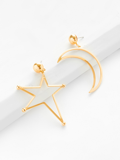 Star & Moon Mismatched Earrings