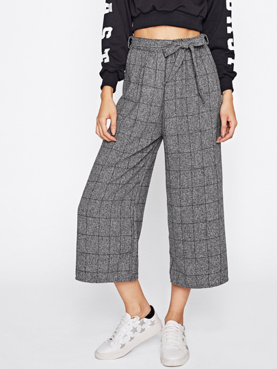 Pantalones con estampado y cordón