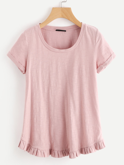 T-Shirt mit Raffung