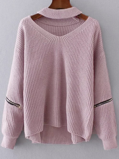Jersey con detalle de cremallera