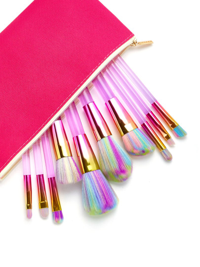 Pastel Makeup Brush 10pcs With Bag