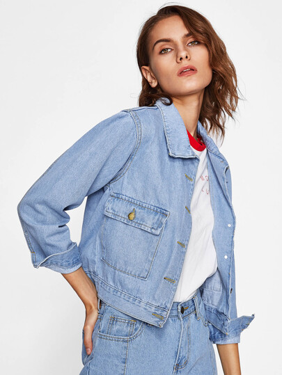 Crop Jeans Jacke