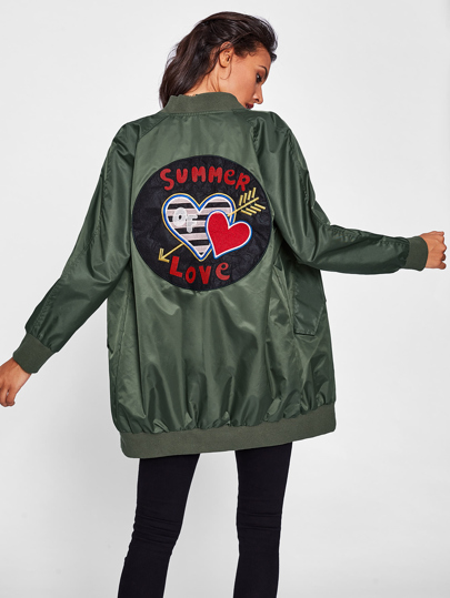 Veste longue avec manche raglan