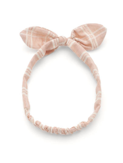Knot Bow Gingham Print Headband