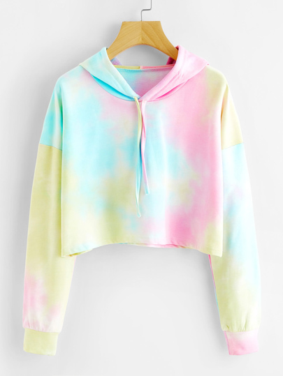 Felpa tie-dye con cappuccio