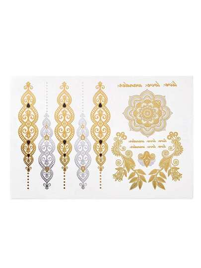 Autocollant de tatouage design de fleur tribale
