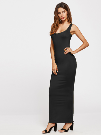 Scoop Neck Sheath Tank Dress