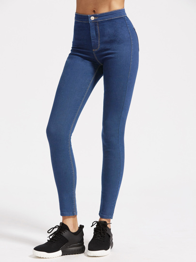Tobacco Stitch Schmale Jeans