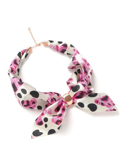 Polka Dot Print Chain Linked Neckerchief