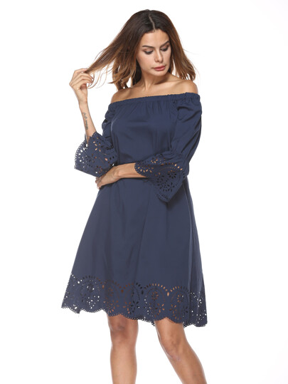 Bardot Kleid mit Muschel