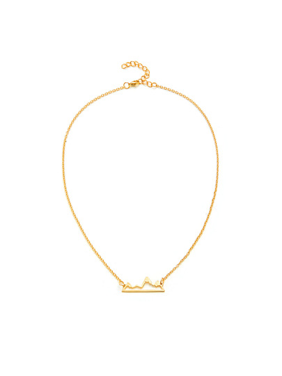 Collier avec pendentif de sommet de montagne creux