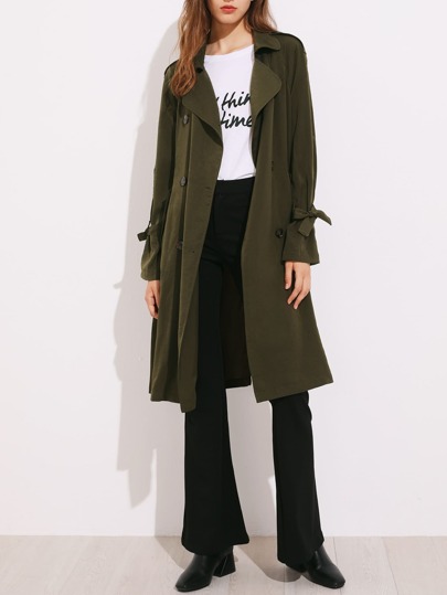 Manteau de trench de protection de pluie avec poignet et taille en ceinture