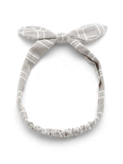Knot Bow Gingham Print Headband