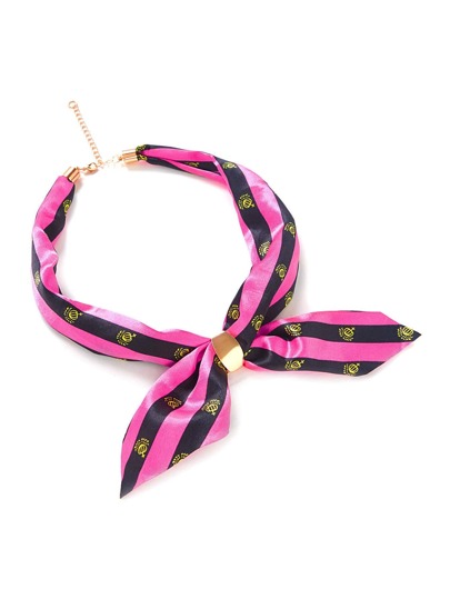 Block Striped Chain Linked Satin Neckerchief