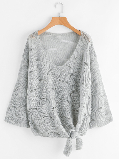 Maglione con scollo a v