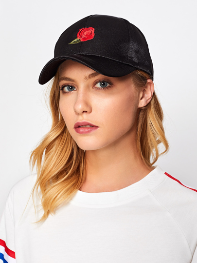 Rose Embroidery Baseball Cap