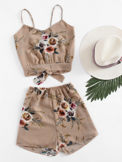 Top camisole con pantaloncini