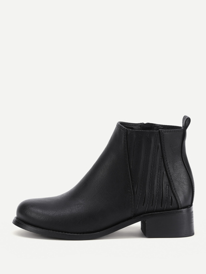 Bottes de cheville en PU avec le zip