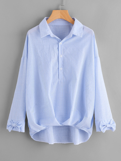 Blouse avec pan asymétrique plissé