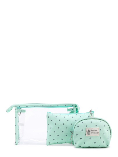 Crown Print Makeup Bag 3pcs