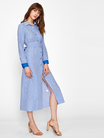 Bluse Kleid mit Selbstbindung