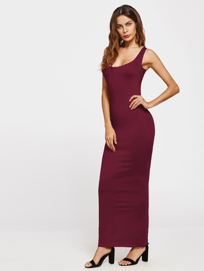 Scoop Neck Sheath Tank Dress