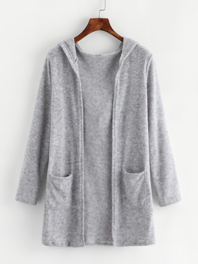 Dual Pocket Hooded Cardigan