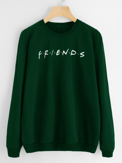 Sweat-shirt imprimé alphabet