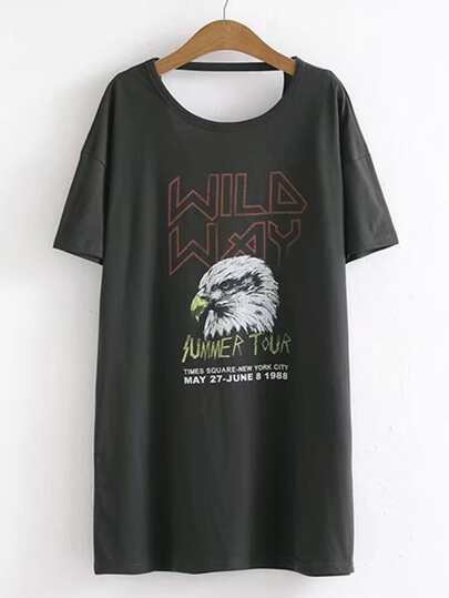 V Cut Back Rock Dress
