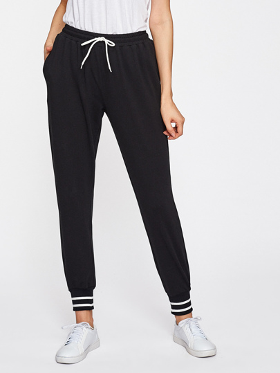 Pantaloni felpati a strisce