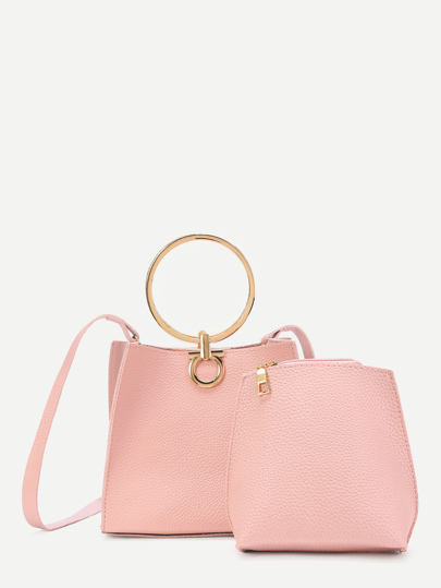 PU Shoulder Bag With Inner Pouch