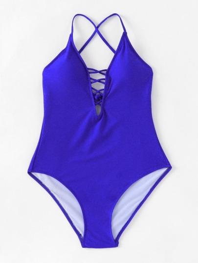 Costume da bagno con scollo profondo