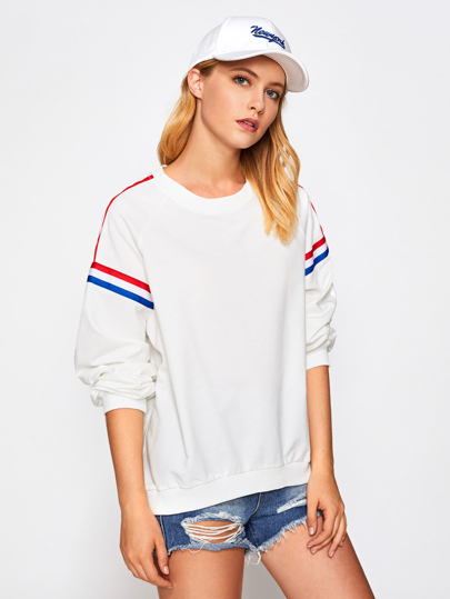 Felpa con maniche raglan