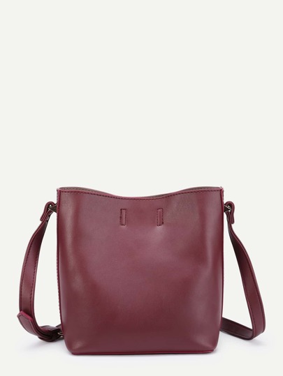 Simple PU Bucket Bag
