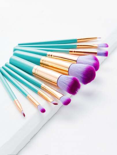10 piezas de pinceles de maquillaje profesional