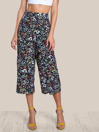 Pantalones con estampado floral