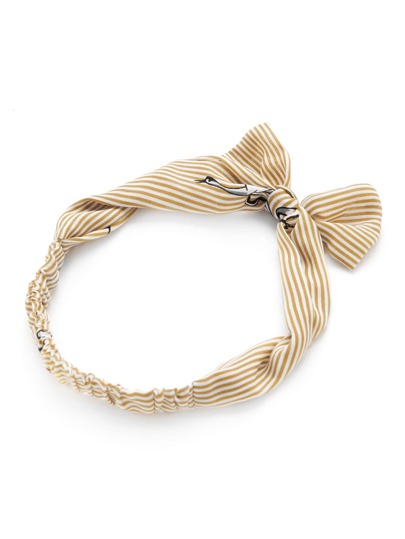 Pinstripe Bow Tie Headband