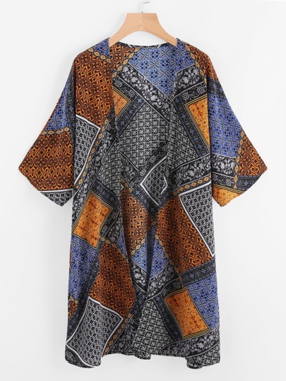 Kimono de plage imprimé