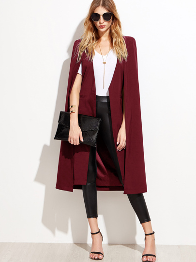Open Front Longline Cape Blazer