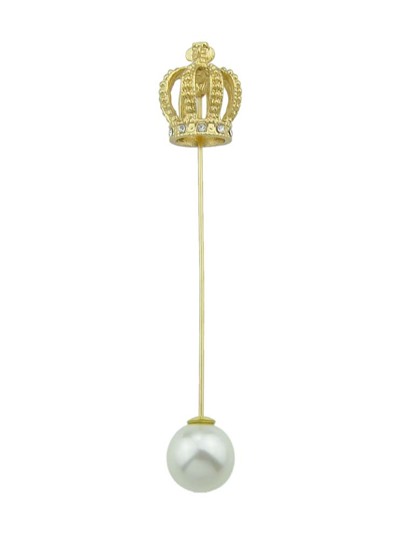 Crown Pearl T-shirt Fashion Atmosphere Brooch