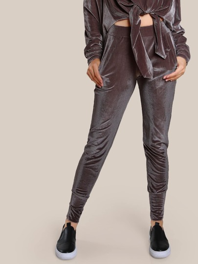 Skinny Velvet Sweatpants
