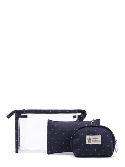 Crown Print Makeup Bag 3pcs