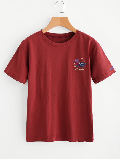 T-Shirt mit Grafikstickerei