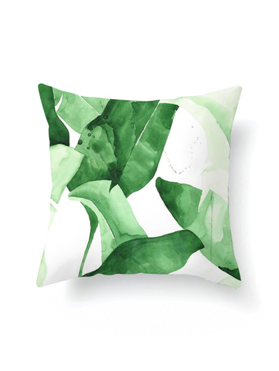 Leaf Print Pillowcase Cover
