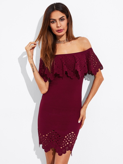 Bardot Kleid mit Muschel