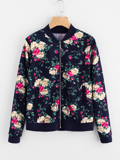 Jacke mit Blumenmuster