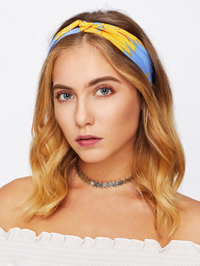 Graphic Print Twist Headband