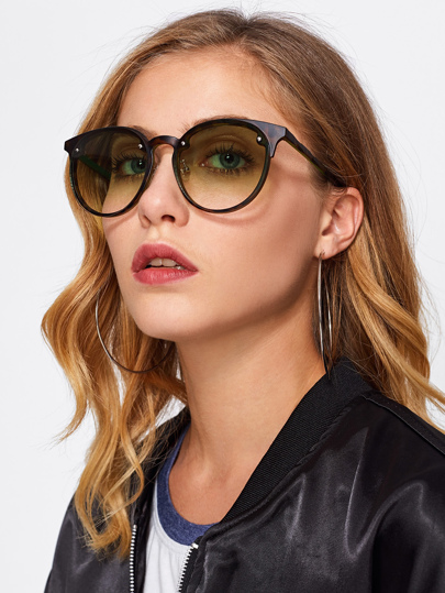 Mirror Lens Cat Eye Sunglasses